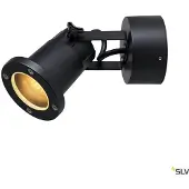 SLV LED Wandlamp | 1X GU10 Max 11W | IP54 Dimbaar Zwart | NAUTILUS