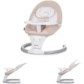 Chipolino Babywippe Lera, met muziek, veiligheidsgordel, kussen en afstandsbediening, beige