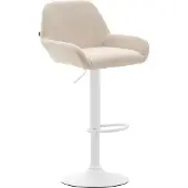 CLP Braga Barkruk - Stof creme wit