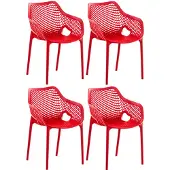CLP Air XL Set van 4 Stapelstoelen - rood
