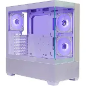 Cooler Master Elite 690 Midi-tower PC-behuizing Wit 3 voorgeïnstalleerde LED-ventilators, Zijvenster