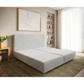 DELIFE Boxspringframe Dream-Well Koord Zilvergrijs 200x200 cm