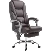 CLP Pacific V2 Bureaustoel - Massagefunctie - Kunstleder bruin