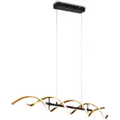 TRIO Design Led Hanglamp Sequence Zwart Met Goud