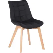 CLP Esszimmerstuhl Passaic, fluwelen bekleding, gestoffeerd, zwart