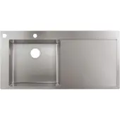 Hansgrohe Inbouwspoel met afvoer rechts, model S718-F450, roestvrij staal, model S718-F450