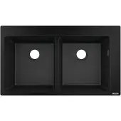 Hansgrohe Inbouwspoel 43316170 S510-F770, grafietzwart, 370x370 mm, S510-F770 GS