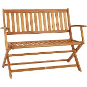 Casaria Tuinbank Eucalyptushout 120x55x90cm FSC-gecertificeerd