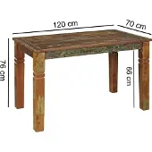 Wohnling Eettafel DELHI mangohout 120x70 cm