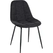 CLP Stoel Tom, met metalen frame en hoogwaardige bekleding, donkergrijs. Materiaal: stof