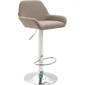 CLP Braga Barkruk - Stof taupe chroom