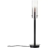 Brilliant Tafellampje Glasini Zwart Met Smoke Glas