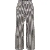 Cecil Dames 7/8 Wide Leg broek in seersucker stof - Bruin - L