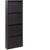 De Bommel Meubelen Schoenenkastje Shoes (4 vakken) - Mat Zwart