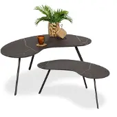 De Bommel Meubelen Salontafel (set van 2) Rein - Marmerlook
