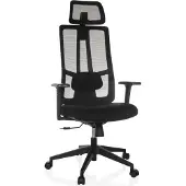 Hjh OFFICE Bureaustoel / draaistoel TRAMORE zitting stof / rugleuning mesh zwart