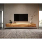 DELIFE Tv-meubel New Live-Edge 200 cm eiken natuur 4 deuren zwevend