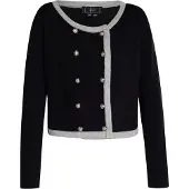 Faina Gebreid vest grijs / zwart