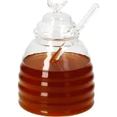 MamboCat 3-delige set: Honingpot 500 ml + bijendeksel + honinglepel glas - 23467846