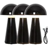 Star Trading LED batterij tafellamp Mushroom, draadloos, aanraaksensor, zwart