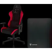 Vortech Essential Gamestoel Rood + Vloermat Zwart