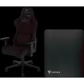Vortech Essential Gamestoel Zwart + Vloermat Zwart