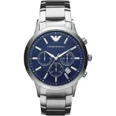 Emporio Armani Analoog horloge 'AR2448' nachtblauw / zilver