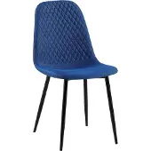 CLP Stoel Giverny met sierstiksels, blauw. Materiaal: stof
