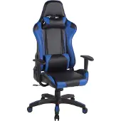CLP Miracle V2 Bureaustoel - Kunstleer zwart/blauw