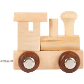 Small Foot - Houten Lettertrein Locomotief - 12 stuks