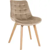 CLP Brook Eetkamerstoel - Hout frame - Fluweel - Velvet - bruin