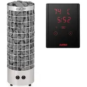 Harvia Saunaöfen Cilindro Pc70e Chrome + Xenio Cx110