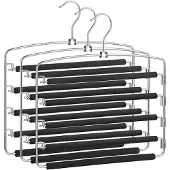 Songmics Antislip metalen meerdere hangers, Zwart