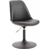 CLP Esskamerstoel Maverick, kunstleer, draaibaar en traploos verstelbaar, zwart. Frame: zwart
