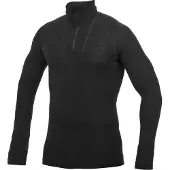 Woolpower - Zip Turtleneck - Merino-ondergoed S, zwart