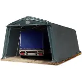 TOOLPORT Garagetent 3,3x6,2m, PE zeil, donkergroen