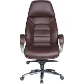 Amstyle Bureaustoel echt leer bruin ergonomisch