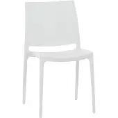 CLP Stoel Maya, weerbestendige stapelstoel, belastbaar tot 130 kg, wit