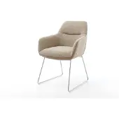 DELIFE Eetkamerstoel Pejo-Flex materiaalmix mud slipframe roestvrij staal pocketveer kern