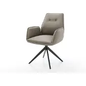 DELIFE Eetkamerstoel Zoa-Flex echt leer mud kruisframe breed zwart pocketveer kern
