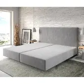 DELIFE Boxspringframe Dream-Well Microvezel Grijs 200x200 cm