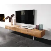 DELIFE TV-meubel New Live-Edge 200 cm acacia natuur 4 deuren acrylpootjes
