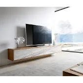 DELIFE Tv-meubel Kleo 220 cm acacia natuur 4 deuren zwevend