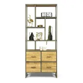 Bommel Wonen Opbergkast (laag - 4 laden) Breeze - Seasoned Brown