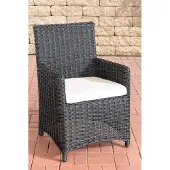CLP Fontana Stoel - 5mm Wicker zwart gebroken wit
