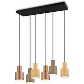 TRIO LED Hanglamp E27 | Agudo | Champagne mix | Verstelbaar | IP20 | 6 stuks | Lighting
