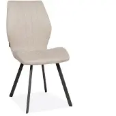 Bommel Wonen Eetkamerstoel Kenny - stof Soho Beige - handgreep - poot zwart