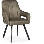 Bommel Wonen Armstoel Kesari - Bull Forest - Eetkamerstoel met armleuning - Kunstleer - Groen - Industrieel - Eettafelstoel - Keukenstoel - Eetstoel - Stoel eetkamer