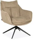 De Bommel Meubelen Draaifauteuil Vinz - stof Aragon Desert - pocketvering - 360° draaibaar
