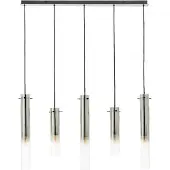 Brilliant Glazen hanglamp Glasini, dimbaar, zwart, Woon-/ Eetkamer, Glas, Modern, hanglamp
